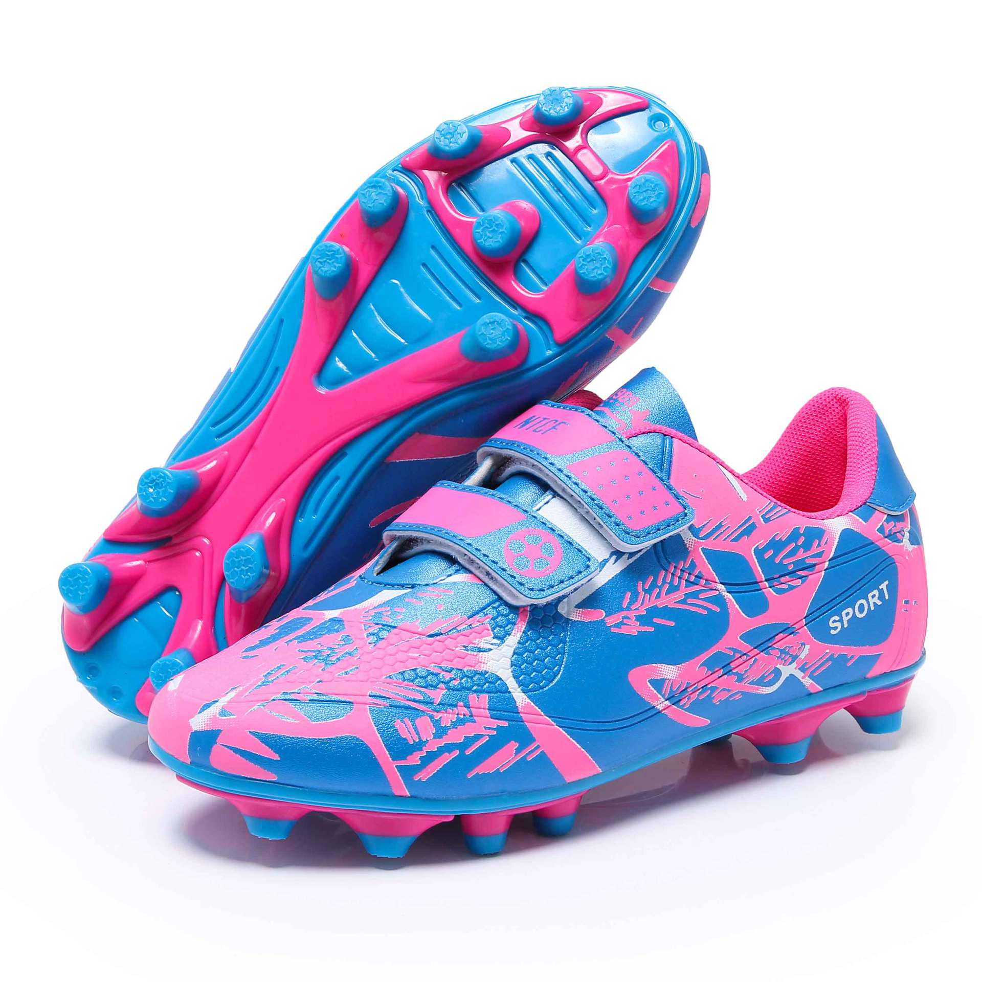 

Factory direct sales football shoes Velcro children s men s and women s broken nails training artificial grass sports shoes 39 yards
