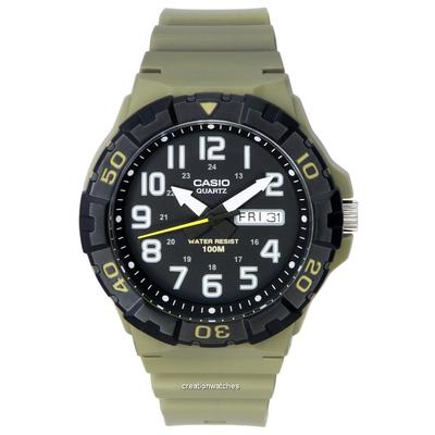 Analog Kunststoff-Armband Black Dial Quartz MRW-210H-5A MRW210H-5 100M Herrenuhr