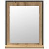 Wall Mounted Bathroom Furniture Set 2 Pcs Brown Particleboard