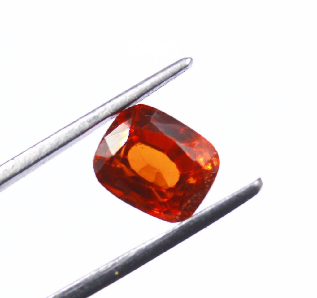 6.30 Carat Valentine Day Sale Cushion Shape Orange Sapphire Certified Sri Lanka Gemstone SN538