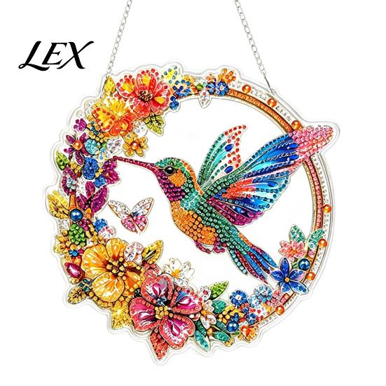Festive Tree Ornament Crafting Christmas Rhinestone Painting Suncatcher Kit, DIY Faux Pearl Art Xmas Crafts for Adults Beginner, Acrylic Decorative