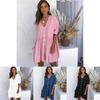 Stylish Women Summer Smock Dress With 3/4 Sleeve For Casual Beach Outings And Holidays