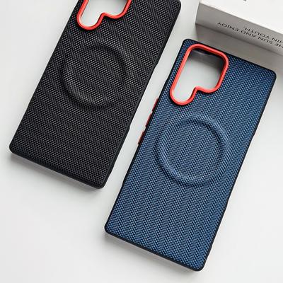 For ZTE Red Magic 11 Pro Plus Case  Magnetic Soft TPU+Nylon Woven Leather Back Anti-Fingerprint Cover for Red Magic 11 Pro