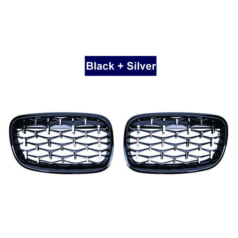 Car Front Bumper Mesh Grill Diamond Kidney Grille For BMW X5 X6 E70 E71 2008 2009 2010 2011 2012 2013 Chrome Meteor Style Grills