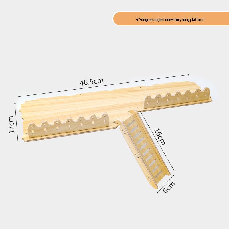 Two-Story Luxury Hamster Villa with Wood Partition, Stairs, and Platform