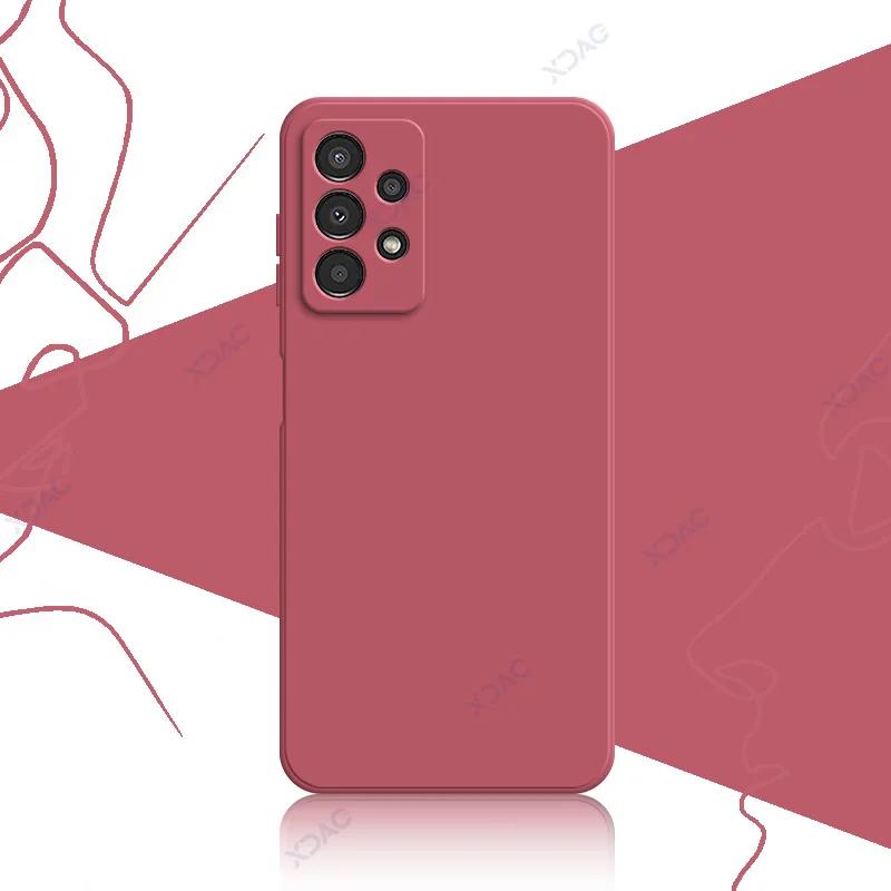 

Роскошный квадратный жидкий силиконовый чехол для Samsung Galaxy A13 4G 5G SamsungA13 360 мягкий противоударный чехол для задней панели телефона Samsung A13 5G Ver.