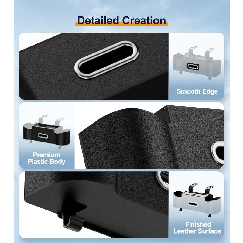 3-in-1 Car Organizers and Storage Box Car Seat Back Storage Box Tissue Holder Cup Holders Purse Hooks Back Seat Car Organizer