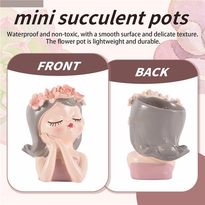 M-Moderne-Petit Pot de Plante Succulente Fée Kit Avec Trou de Drainage 4 Pouces Pot Cactus Intérieur Vases Fleurs Mignons Uniques Décor Facile À