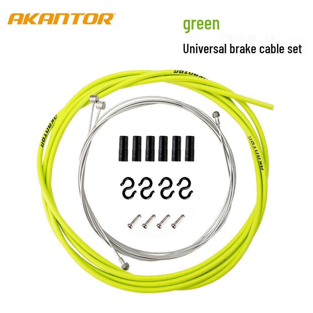AKANTOR Bicycle Brake & Gear Shift Cable Set for Mountain, Road, or Folding Bikes