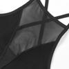 1pcs Sexy Mesh Camisole Crop Top Corset Ribbed Backless Underwear Fashion Women Casual BrassiereTank Top Bralette Lingerie