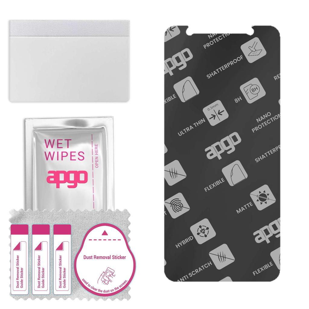 apgo MATTE Hybrid protective glass compatible with Samsung Galaxy J6 Plus, flexible nano glass, great replacement for tempered glass, scratch-resistan