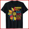 Kamala Harris Tim Walz 2024 Peace LGBT Harris Walz Waltz Black Cotton T-Shirt Unisex T-Shirt