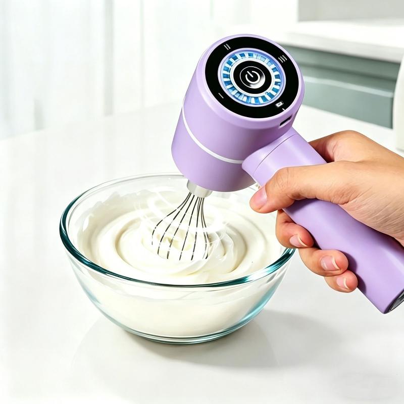 Electric Egg Beater Rechargeable Home Handheld Small Wireless Egg Beater Baking Cream Electric Whip Blender Hand Mixer For Cakes