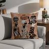African Women Pillow Case 3D Print Polyester Fiber 40*40cm Home Sofa Throw Decoration Festival Gift