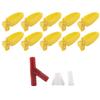 10Pcs Automatic Waterers Yellow Drinking Cups Bowl for Quail Chicken Birds Large Size