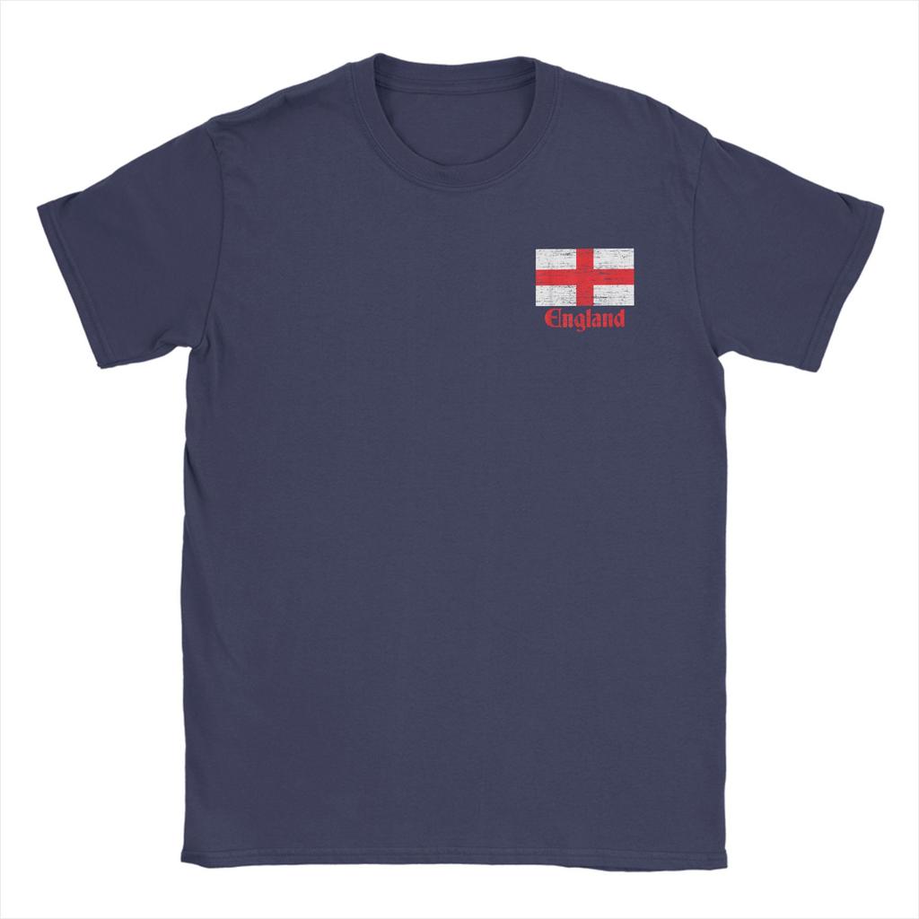 England St Georges Cross Flag English T Shirt for Men 100% Cotton Novelty T-Shirts Crewneck  Tees Short Sleeve Clothes Present