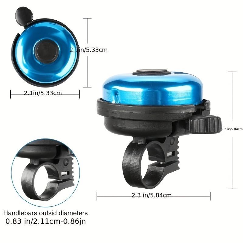 1pc Premium Aluminum Bike Bell - Classic Black High-Pitched Sound | Durable Easy Installation for All Bicycles