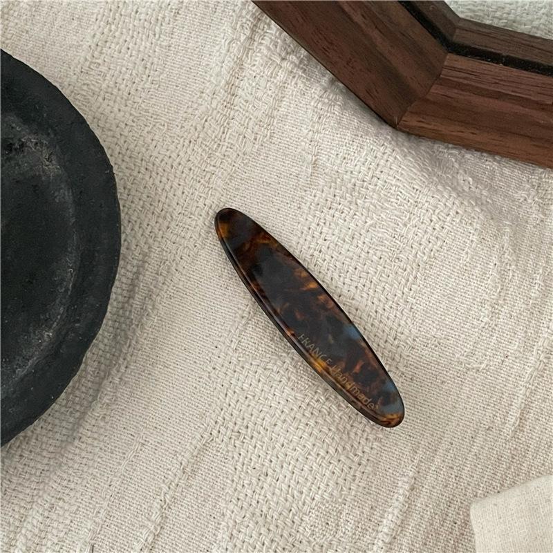 1PC Acetate Hair Side Clip Oval Geometric Bangs Hairpin Women Girls Simple Elegant Duckbill Clip Barrettes Hair Styling Accessories