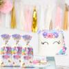 25/50/100 Stück Einhorn Süßigkeiten Verpackungsbeutel Geschenktüte Einhorn Thema Geburtstagsfeier Dekoration Kinder Babyparty Hochzeitsfeier Zubehör
