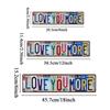 Fashion Love You More Door Sign Emotional Expression Vintage Wall Plaques Hangable License Plate Wall Decoration