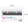 20-Color Soft Tip Watercolor Calligraphy Brush Pens with Water-Fill Brush and Ink Palette