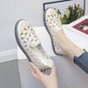 New Small White Shoes With Hollow And Breathable Shallow Mouth Single Shoes And Flat Bottom Doudou Shoes
