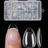 120/150PCS Short Square Nail Tips Almond Shape Half Matte False Nails Pre-Shaped Extension Tips Fake Nails