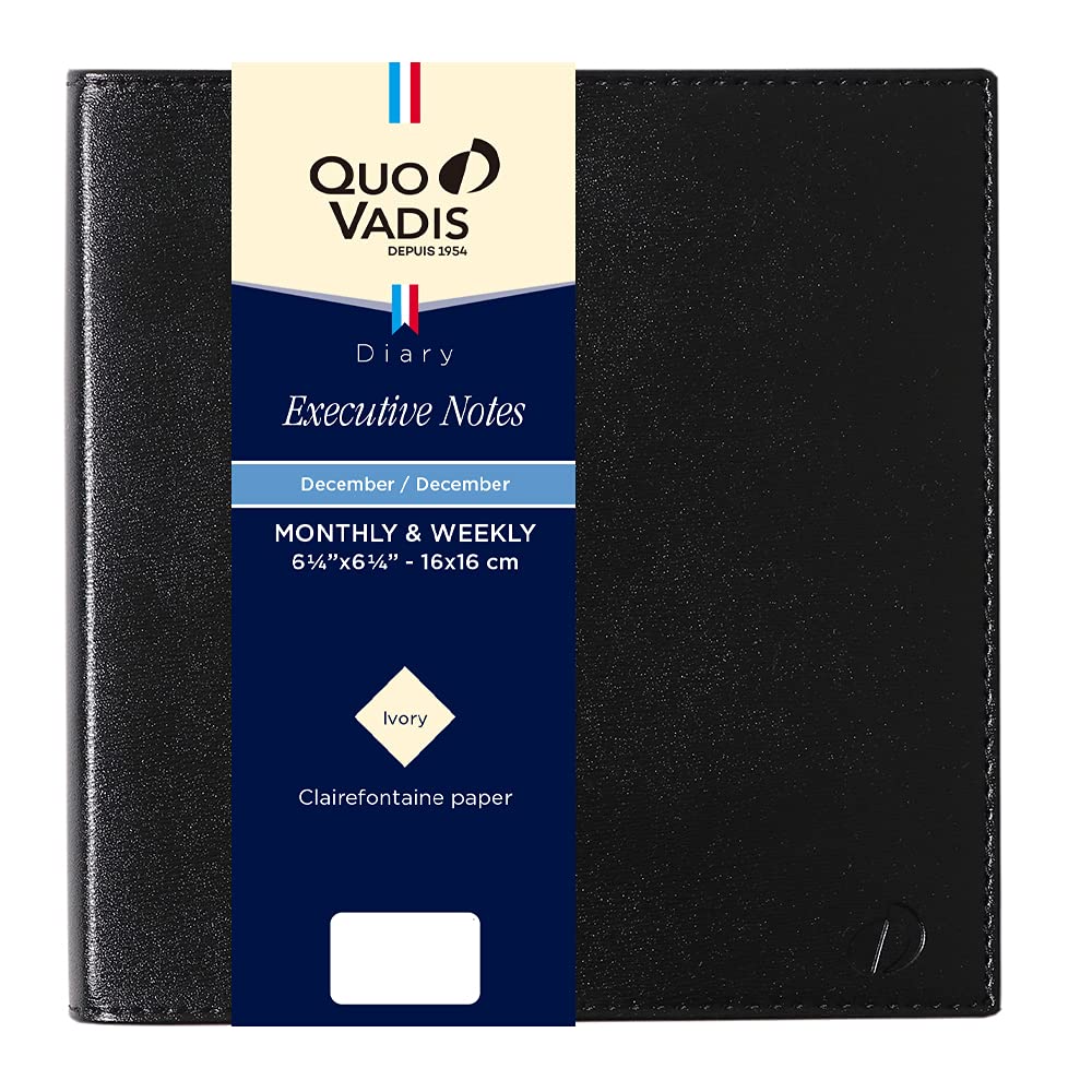 QUOVADIS Executive Notebook/SoHo 2026 Weekly Vertical Diary Black qv90605bk