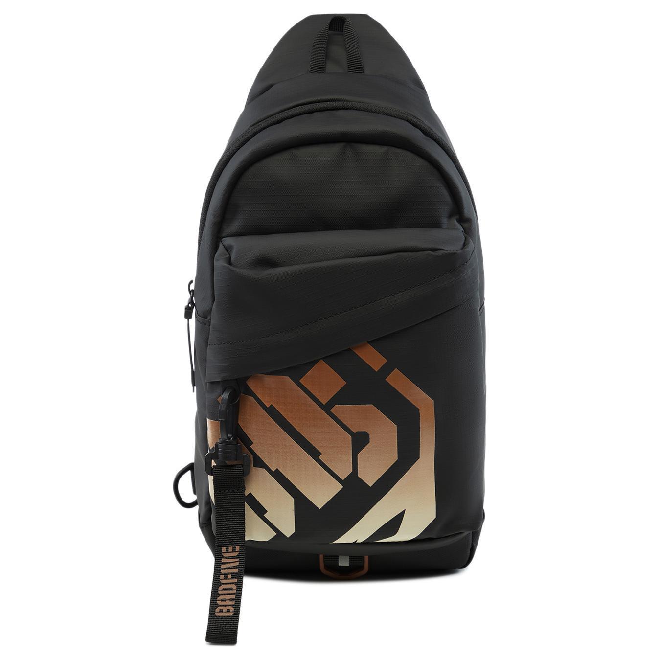 

New LiNing Polyester Polyurethane PU Sling Bag Regular Unisex Black Gradient ABDU183-2 17.0*8.9*36.1CM