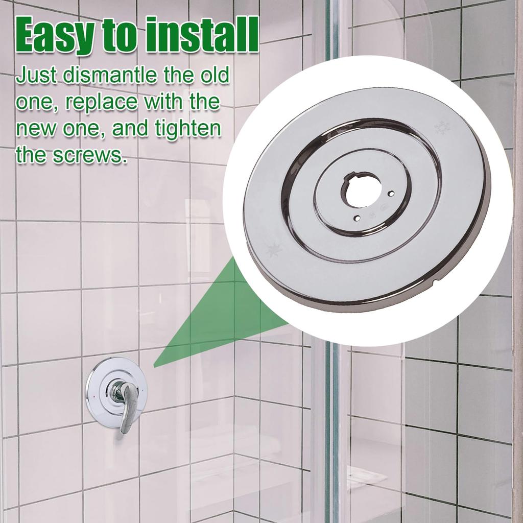 Sturdy Stainless Steel Shower Handle Cover Plate for Handle Tub Faucets Accessory With Chateau Replacement Parts