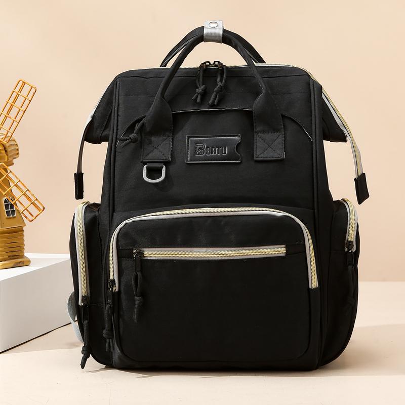 New Fashion Women'S Lunch Bag High Quality Large Capacity Mummy Bag Simple Style Waterproof Multifunctional Backpack Women