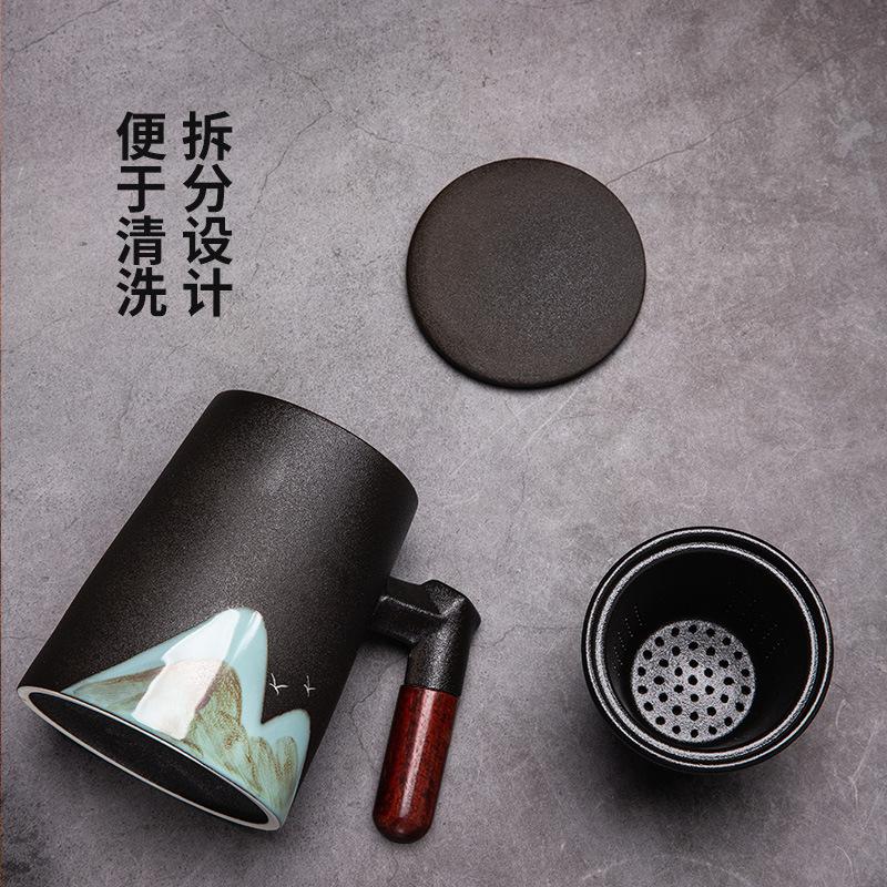 Yuanshan Ceramic Gift Box Tea Separation Large Capacity With Filter