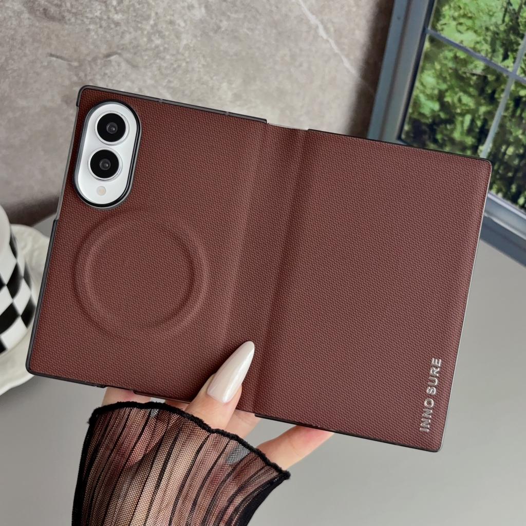 For Samsung Galaxy Z Fold 8 Ultra 8 7 6 5 Case Luxury Matte Leather Magnetic Wireless Charging Shockproof Back Cover Accessories