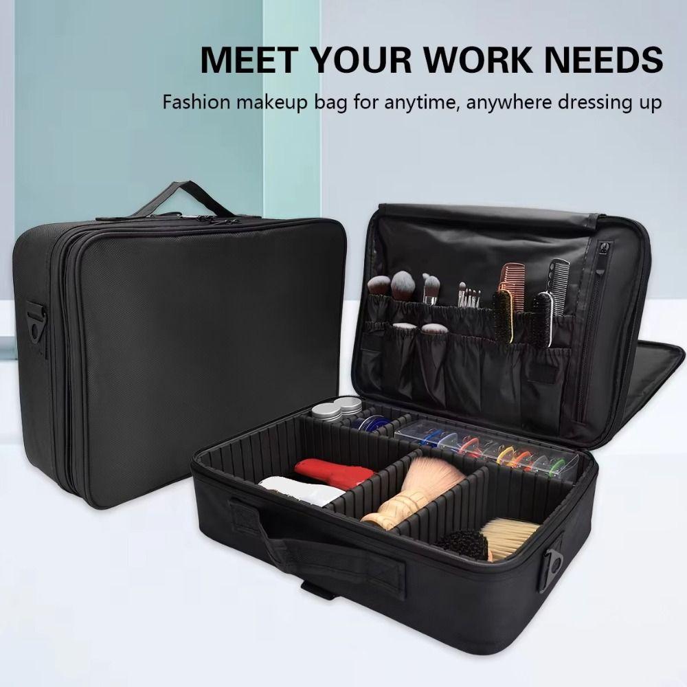Professional Makeup Bag Waterproof Multi-Function Organizer Case Cosmetic Bag  Professional