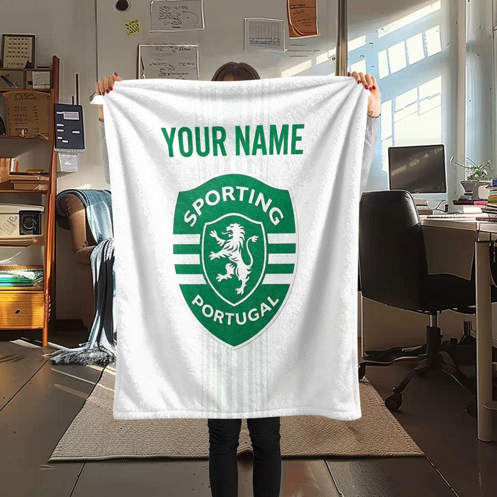 Custom Name,Sporting CP Printed Flannel Blanket, soft throw for bedroom sofa, washable, Christmas present, great gift.