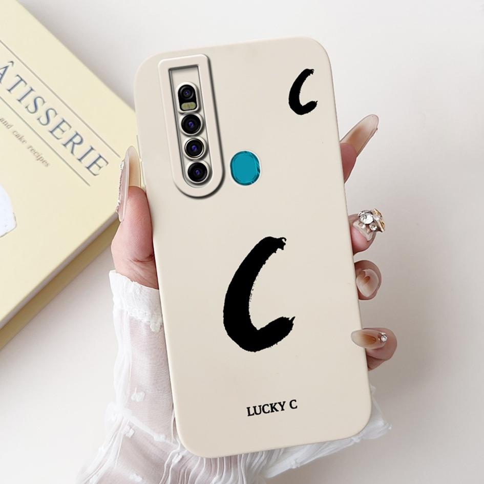 For Tecno Camon 15 Pro Case CD8 Luxury A Z Initial Letters Soft Silicone Bumper For Tecno Camon 15 Premier Camon15 Air CD6 Shell