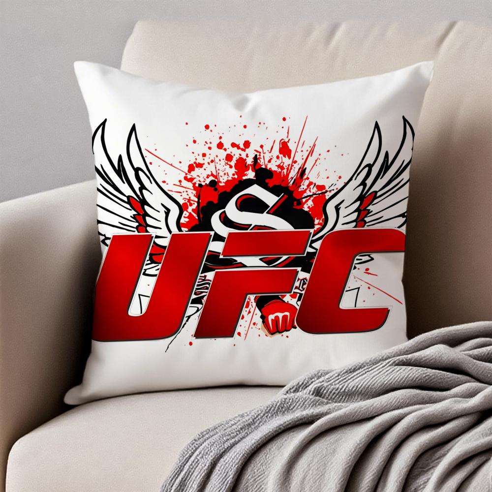 Brutal Competitive Sports Event UUFC Cushion Cover Pillowcase Antidustmite Invisible Zipper Short Plush Sofa Cushion
