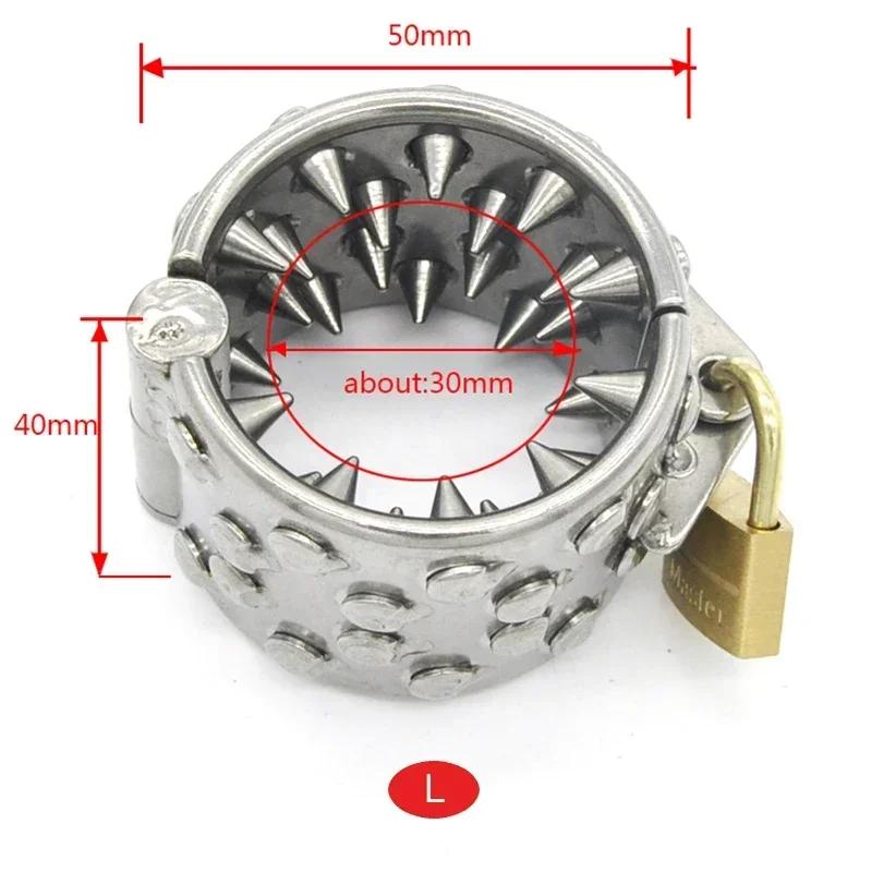 Edelstahl Hahnring 4 Reihen Zähne Penisring Hoden Hodensackdehner Gewicht Zur Verzögerung Ejakulation Sexspielzeug Für Männer