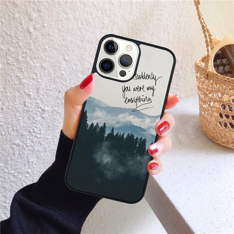 fog foggy mountains soft Phone Case Cover For iPhone 17 Air 16 15 14 12 13 Pro Max Plus coque Shell Fundas