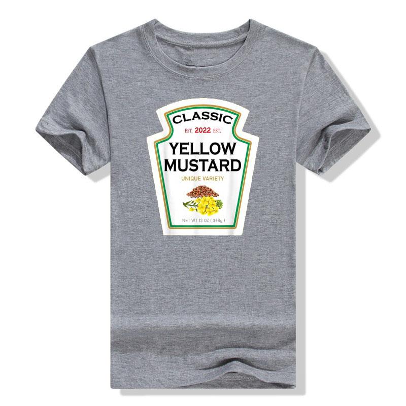 Yellow Mustard DIY Halloween Costume Matching Group MustardTShirt Funny Ketchup Clothes for Couples Gifts Aesthetic Outfits