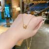 Micro-Set Zircon Waist Pendant Necklace Elegant Versatile Fade-Resistant Fashion Jewelry
