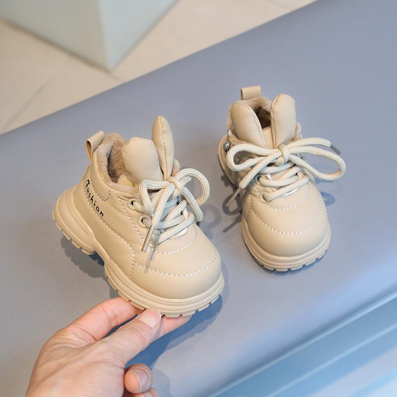 Kids' Winter Fleece-lined High-top Casual Walking Shoes for Boys and Girls