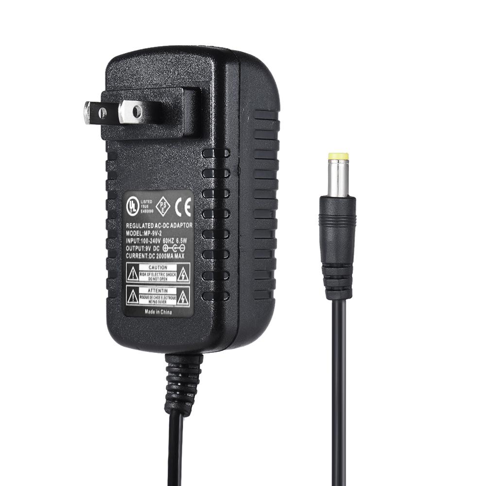 MAT-9V 2A Effect Power Supply Adapter Suitable for Guitar and Bass Effects 100~240V Input EU and US Plugs