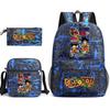 Dragon Ball Z Printed Backpack Set 3-Piece Casual School Bag For Boys And Girls Youth With Pencil Case Shoulder Bag