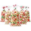 50 Pcs Merry Christmas Cellophane Bags With Twist Ties Xmas Clear Cello Candy Gift Bags New Year'S Eve Christmas Party Decoration