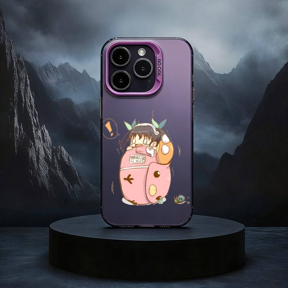 H-Hachikuji Mayoi Cute Phone Case For iPhone17,16,15,14,13,12,11 Plus,Pro Max Black Candy silver phone case