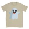 Unisex T Shirt Funny Cute Happy Ghost Halloween T Shirts Popular Summer Tees Vintage Casual 100 Cotton Clothing Birthday Present