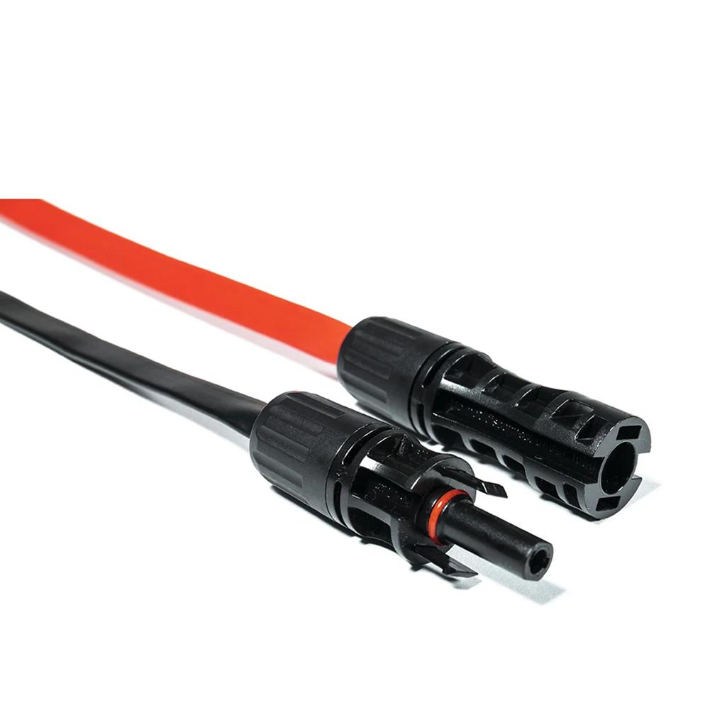 1Pair Solar Panel Flat Photovoltaic Extension Cable For Connecting Inverters Photovoltaic Installation Connection Line Connector