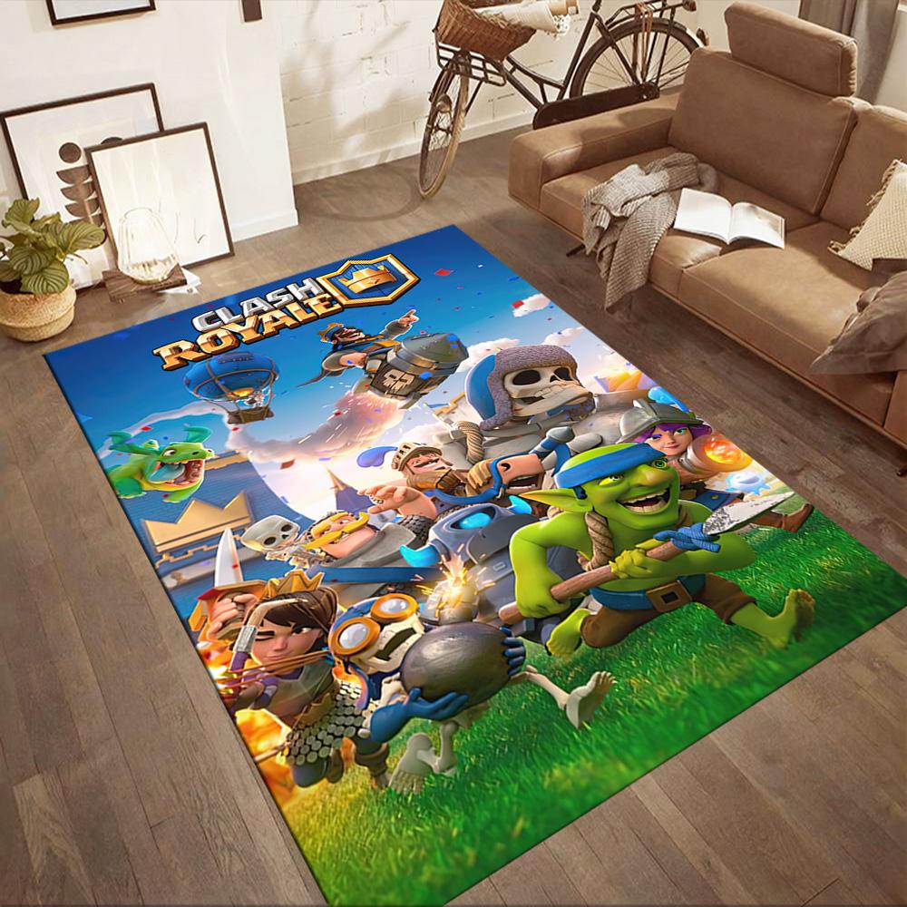 Clash Royale Game Square rugs are a great choice for living rooms, bedrooms, home décor, and as gifts.