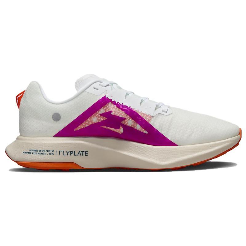 Nike ZoomX Ultrafly Trail White Safety Orange Vivid Grape Sneakers Casual DX1978-101